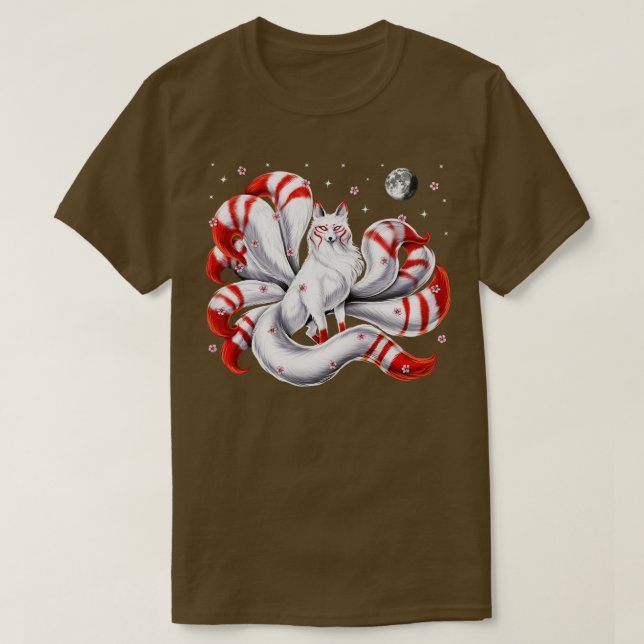 Japansk Kitsune Fox T Shirt (Design framsida)