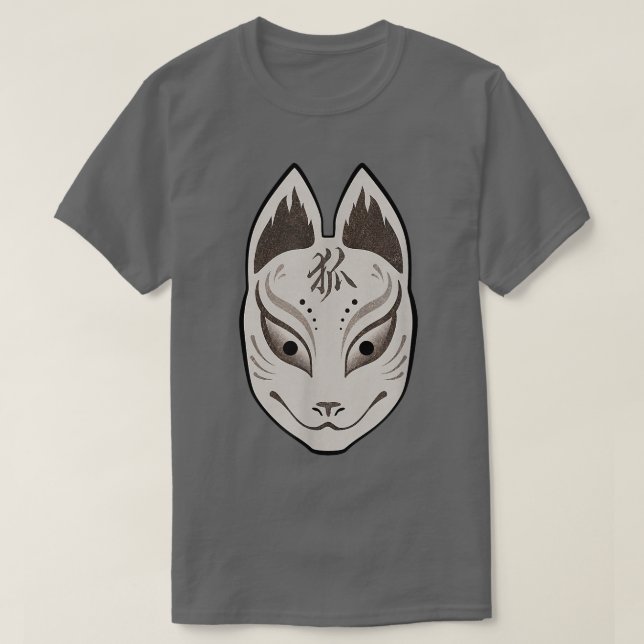 Japansk Kitsune Mask Fo Spirit T Shirt (Design framsida)
