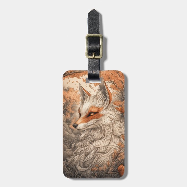 Japansk kitsune räv bagagebricka (Vertikal Framsida)