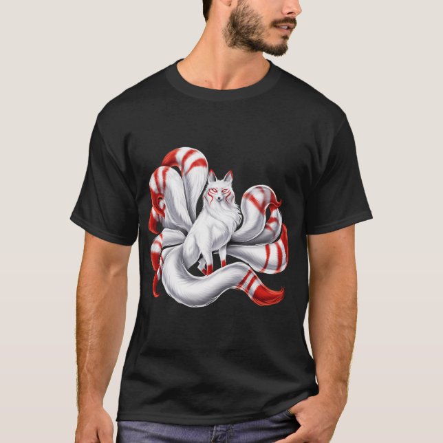 Japansk Kitsune-räv T Shirt (Framsida)