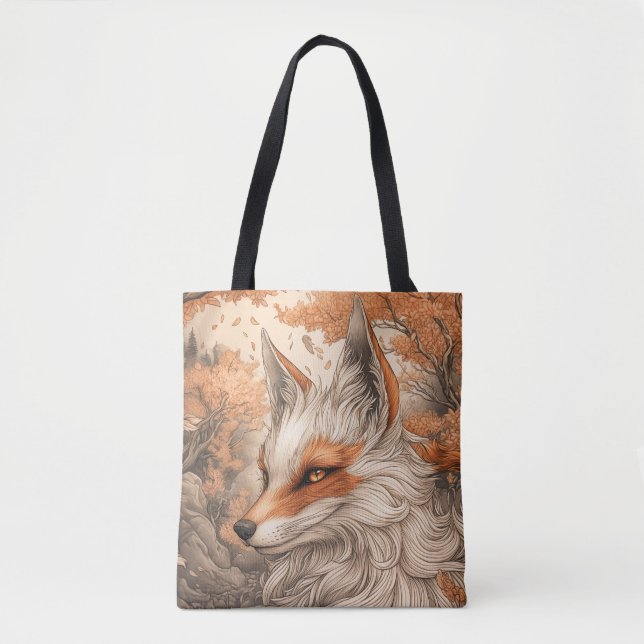 Japansk kitsune räv tygkasse (Framsida)