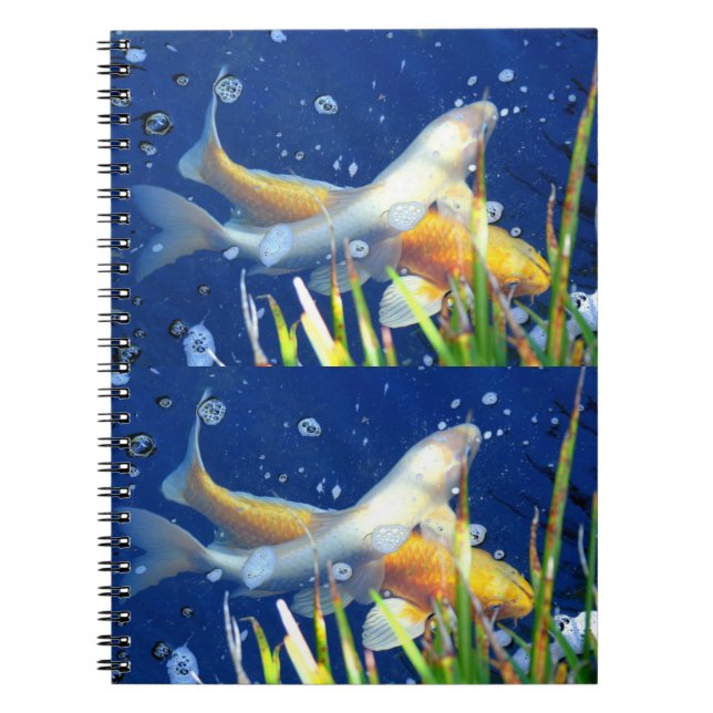 japansk koi carp-anteckningsbok anteckningsbok med spiral (Framsidan)