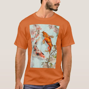 Japansk koi Carp Cherry Blommar Nishikigoi Fish T Shirt