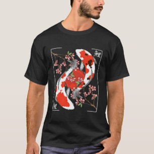 Japansk koi Carp Fish Nishikigoi Aesthetic Cherry T Shirt