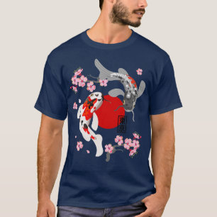 Japansk koi Carp Fish Sakura Nishikigoi Fish Cher T Shirt