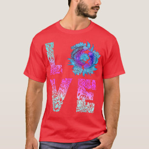 Japansk koi Carp Lotus Leopard Kärlek Yin Yang Sak T Shirt