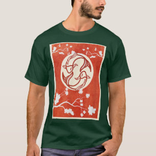 Japansk Koi Carp Nishikigoi Fish Cherry Blommar T Shirt