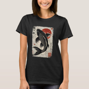 Japansk koi Carp Perseverance Koi Fish Sakura Nis T Shirt