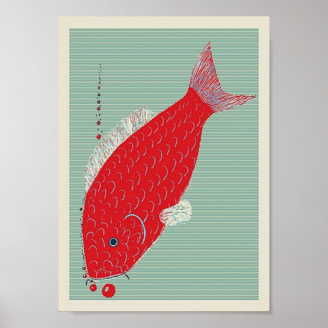 Japansk koi Carp Poster (Framsidan)