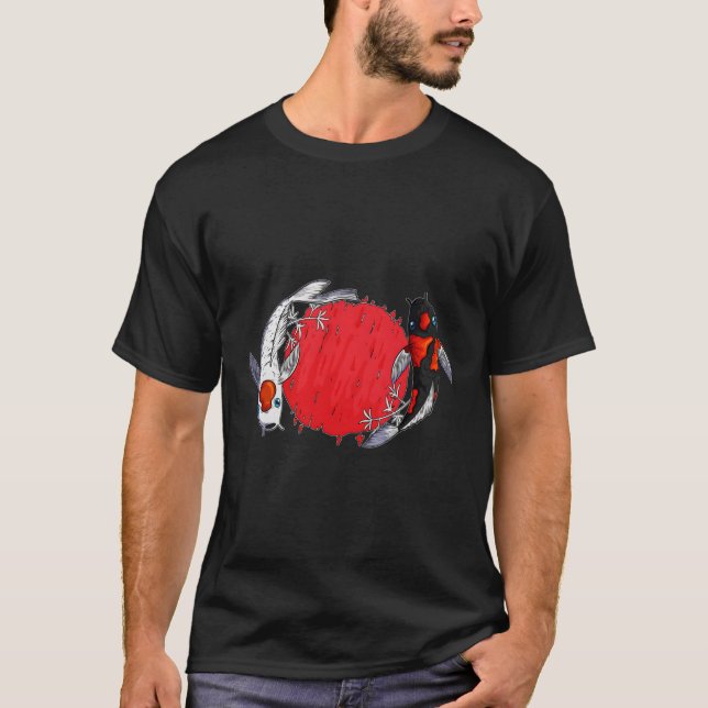 Japansk koi Fish Breeding Japan Ying Yang Koi T Shirt (Framsida)