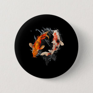 Japansk koi Fish I Koi Carp Pond Japan Tattoo Knapp