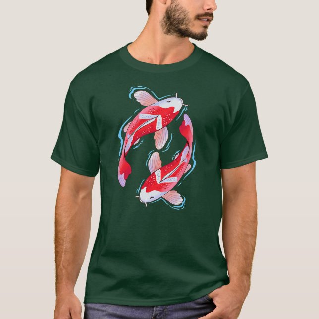 Japansk koi Fish I Koi Carp Pond T Shirt (Framsida)