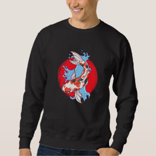 Japansk koi Fish Koi Pond Carp Lång Ärmad Tröja