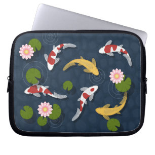 Japansk koi Fish Pond 2 Laptop Fodral