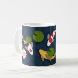Japansk koi Fish Pond Coffee Mugg