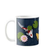 Japansk koi Fish Pond Coffee Mugg