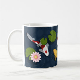 Japansk koi Fish Pond Coffee Mugg