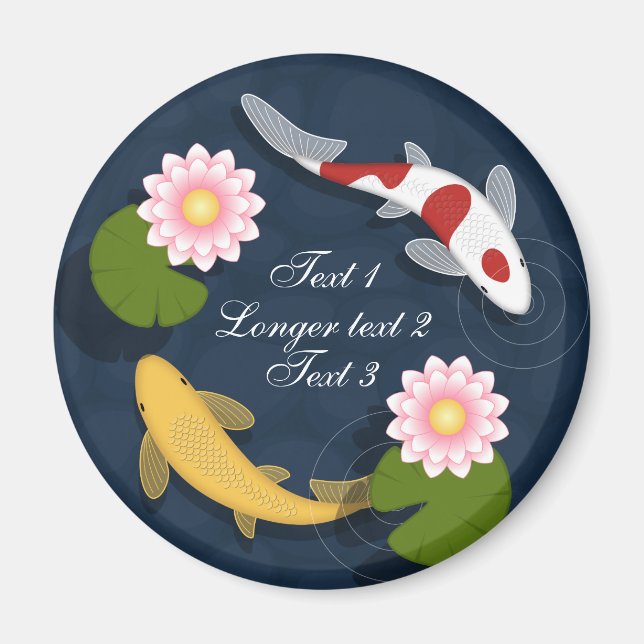Japansk koi Fish Pond Magnet (Framsidan)