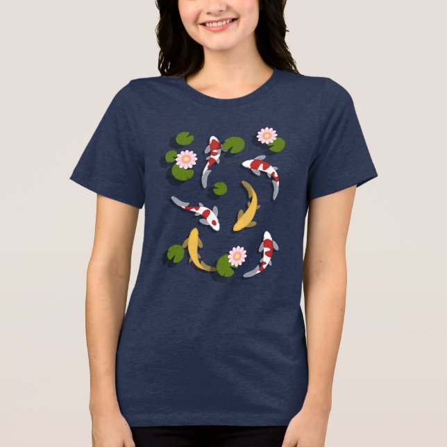 Japansk koi Fish Pond T Shirt (Framsida)