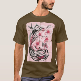 Japansk koi Fish Sakura Cherry Blommar Graphic T Shirt
