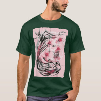 Japansk koi Fish Sakura Cherry Blommar Graphic T Shirt
