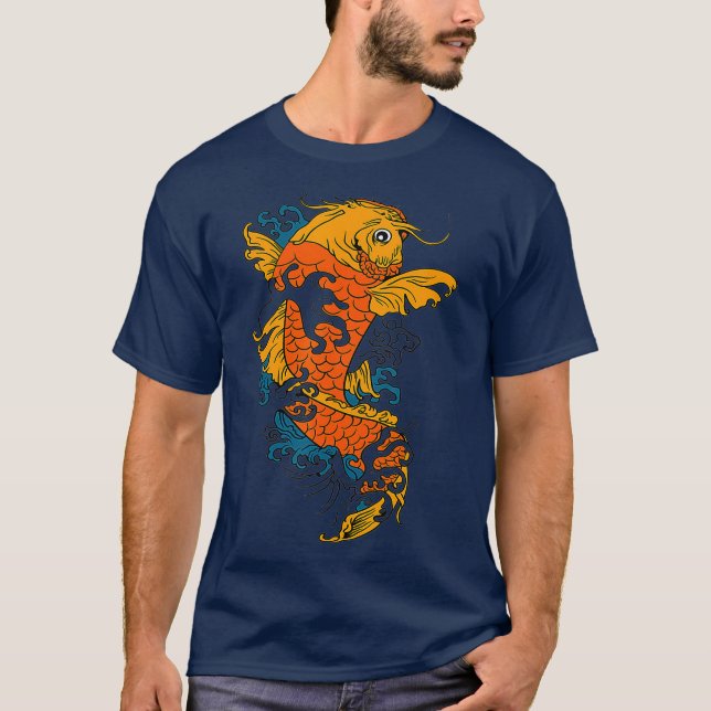 Japansk koi Fish T Shirt (Framsida)