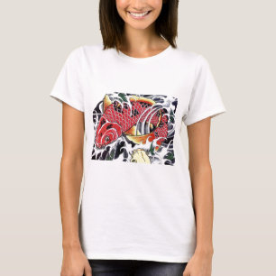 Japansk Koi-fisk-tatuering T-shirt