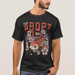 Japansk Koi Fisk Team ABQPT Retro T-Shirt