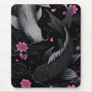 Japansk koi fiskens Mörk Mode Musmatta