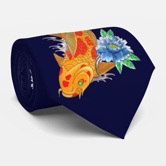 Japansk Koi för OPUS fisk SOM KAN ÄNDRAS Slips (Rullad)