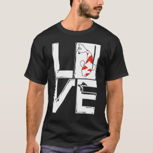 Japansk koi japansk fiskfärja Blommar 10 T Shirt