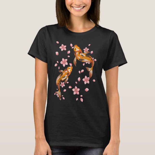 Japansk koi japansk fiskfärja Blommar 31 T Shirt (Framsida)