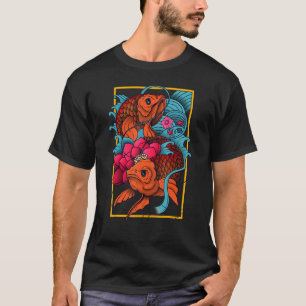 Japansk koi japansk fiskfärja Blommar 53 T Shirt