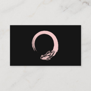 Japansk Koi Kawaii Enso Circle Visitkort