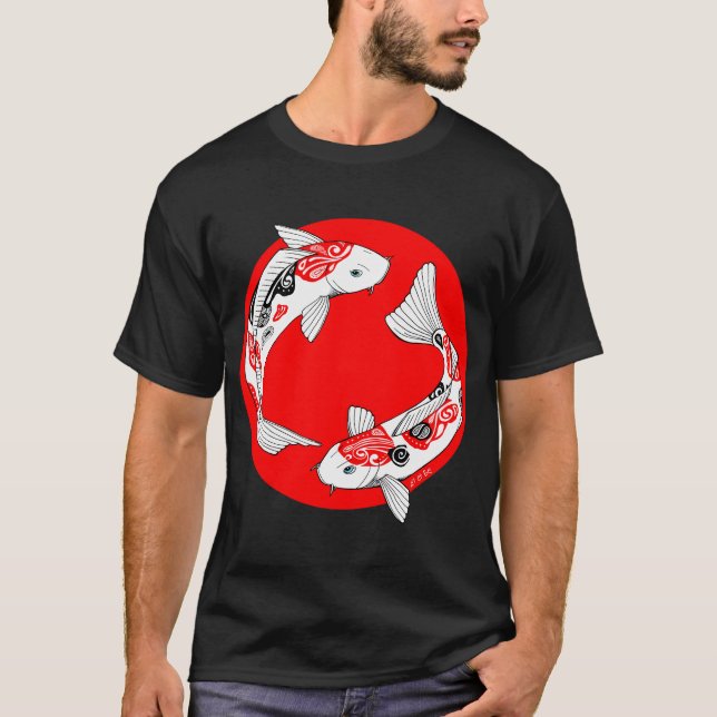 Japansk koi t shirt (Framsida)