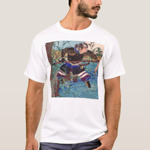 Japansk konst - en Samurairedo som ska anfallas T-shirt