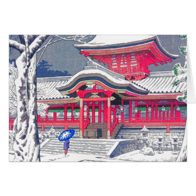 Japansk konst hälsningskort (Framsidan Horizontal)