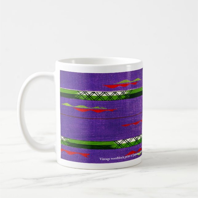 Japansk konst kaffemugg (Vänster)