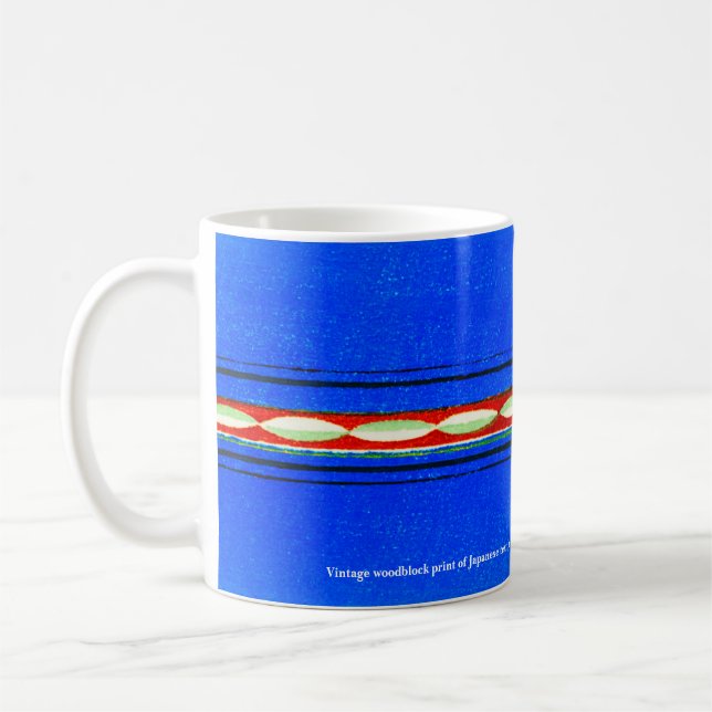 Japansk konst kaffemugg (Vänster)