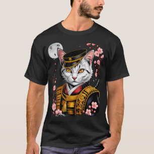 Japansk konst katt ninja Ukiyo-E Anime stil T Shirt
