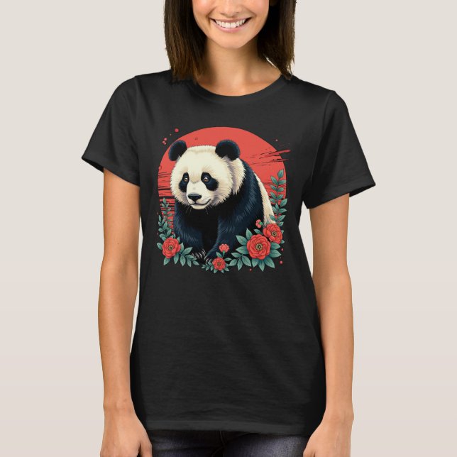 Japansk konst Poster Panda Tee (Framsida)