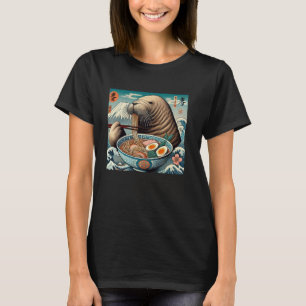Japansk konst Solnedgång Mt. Fuji Vilda djur Valro T Shirt