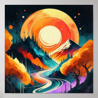 japansk konstgata poster