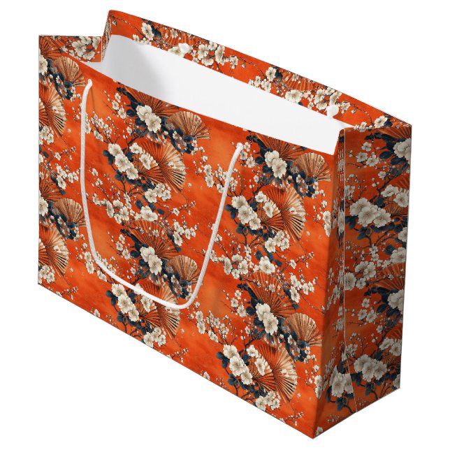 Japansk Körsbärsblomfansmönster (1) (Framsidan Vinklad)