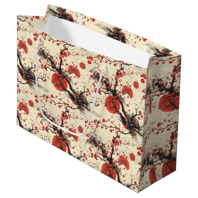 Japansk Körsbärsblomfansmönster (4) (Framsidan Vinklad)