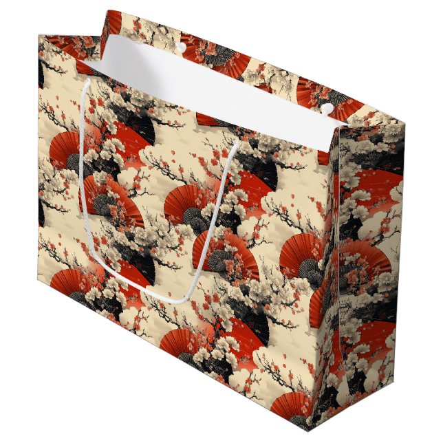 Japansk Körsbärsblomfansmönster (5) (Framsidan Vinklad)