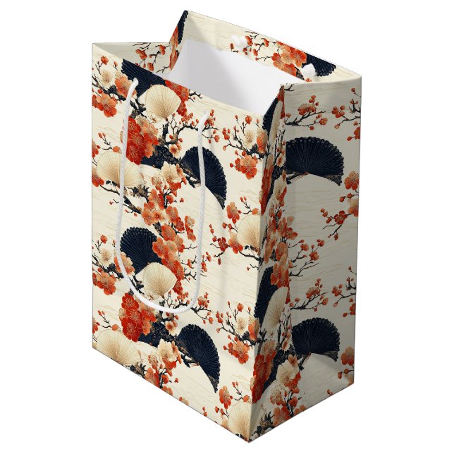 Japansk Körsbärsblomfansmönster (6) (Framsidan Vinklad)