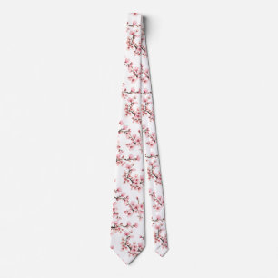 Japansk körsbärsblomning rosa blå bröllopsdammar slips