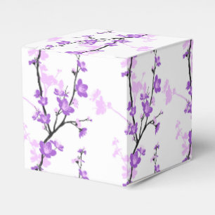 Japansk körsbärsröd blommar, kunglig lila, blom presentaskar
