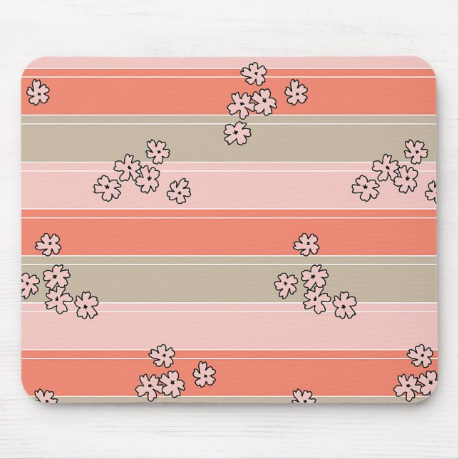 Japansk körsbärsröd blommar musmatta (Framsidan)